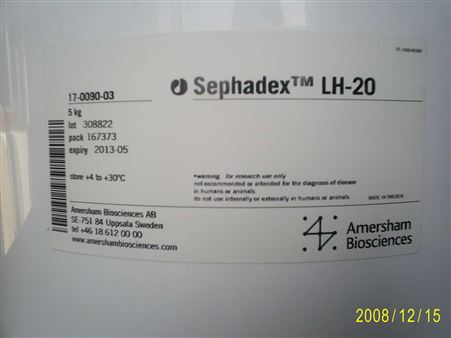 美国GE公司凝胶过滤树脂 Sephadex LH-20